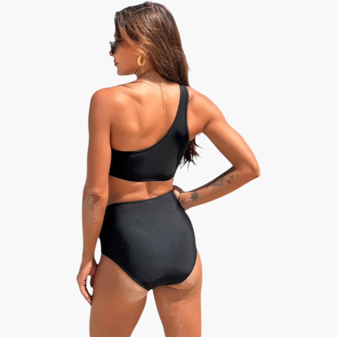 Completo bikini donna con top asimmetrico