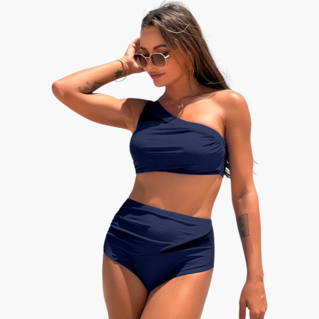 Completo bikini donna con top asimmetrico