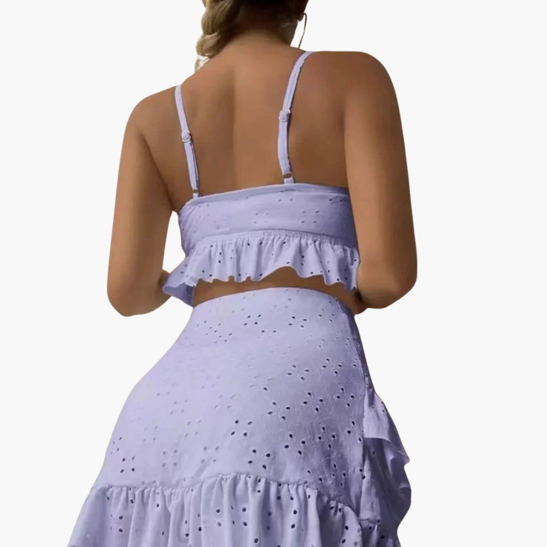 Bikini sæt til kvinder med flæser