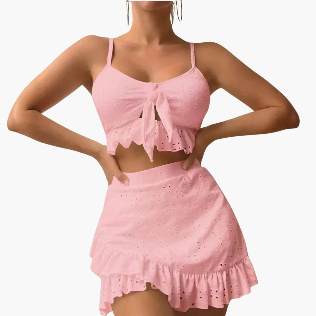 Bikini sæt til kvinder med flæser