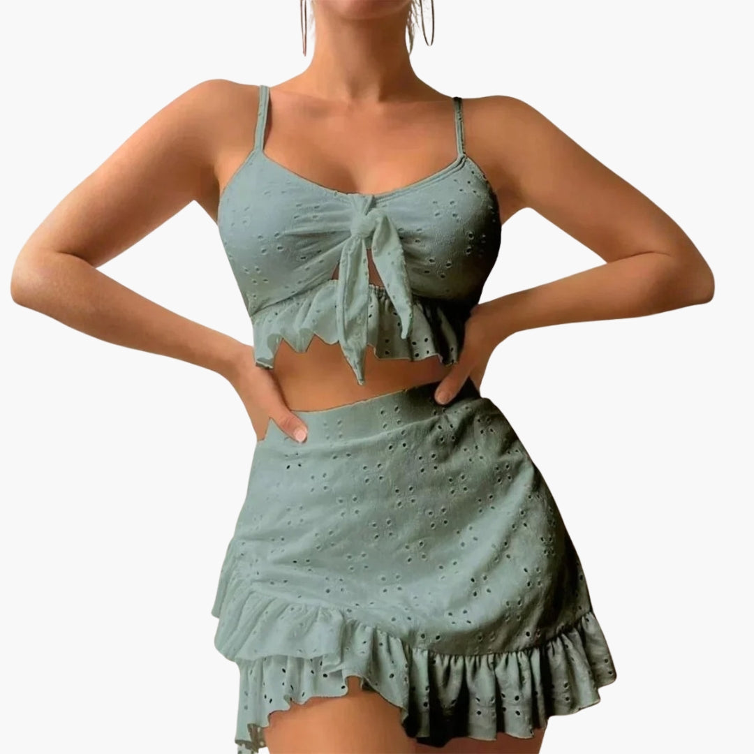 Bikini sæt til kvinder med flæser
