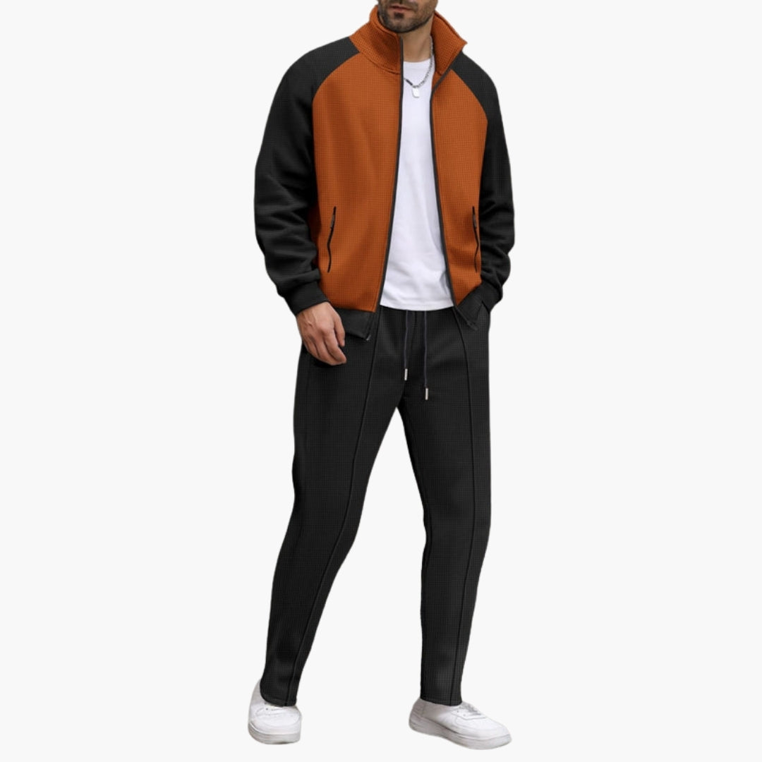 Ensemble bomber homme avec poches zippées et poignets élastiques