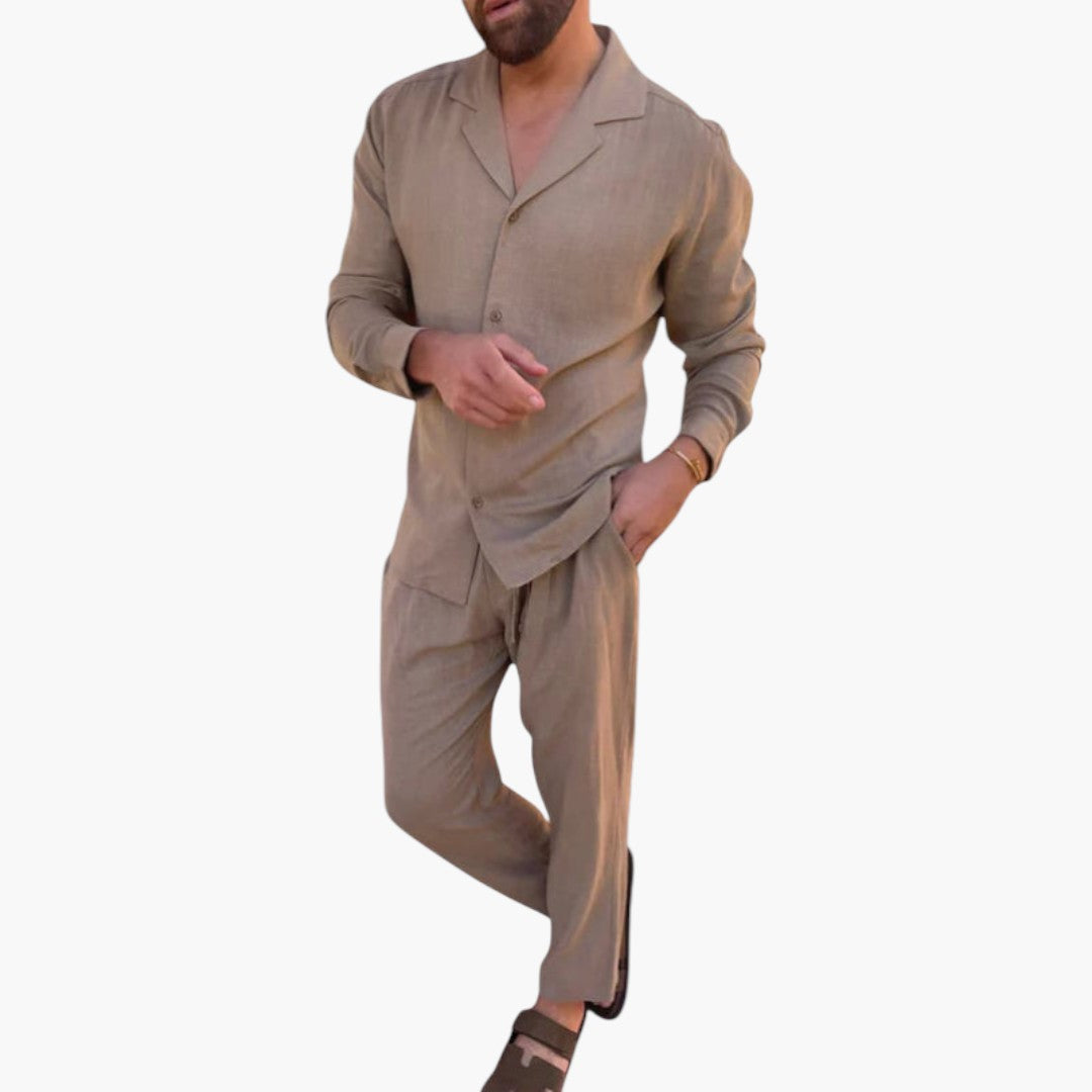 Ensemble d’été hommes deux pièces a pantalon élastique