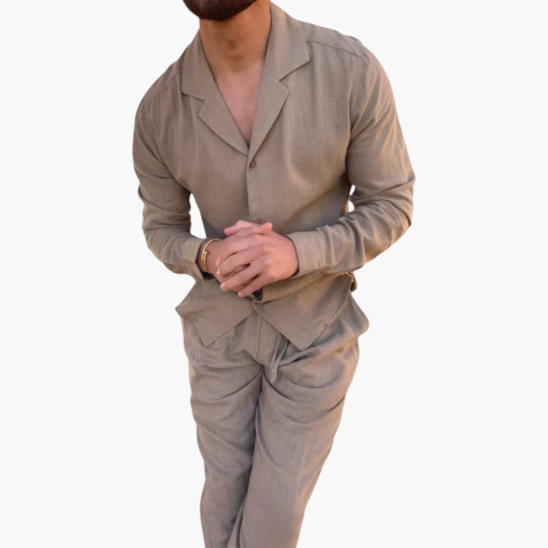 Ensemble d’été hommes deux pièces a pantalon élastique