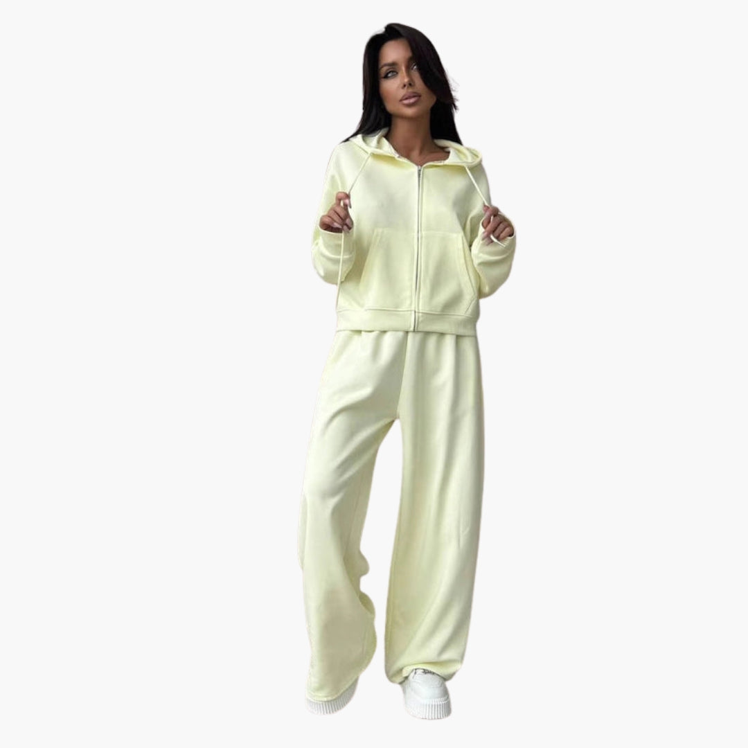 Completo sportivo donna con giacca con cappuccio