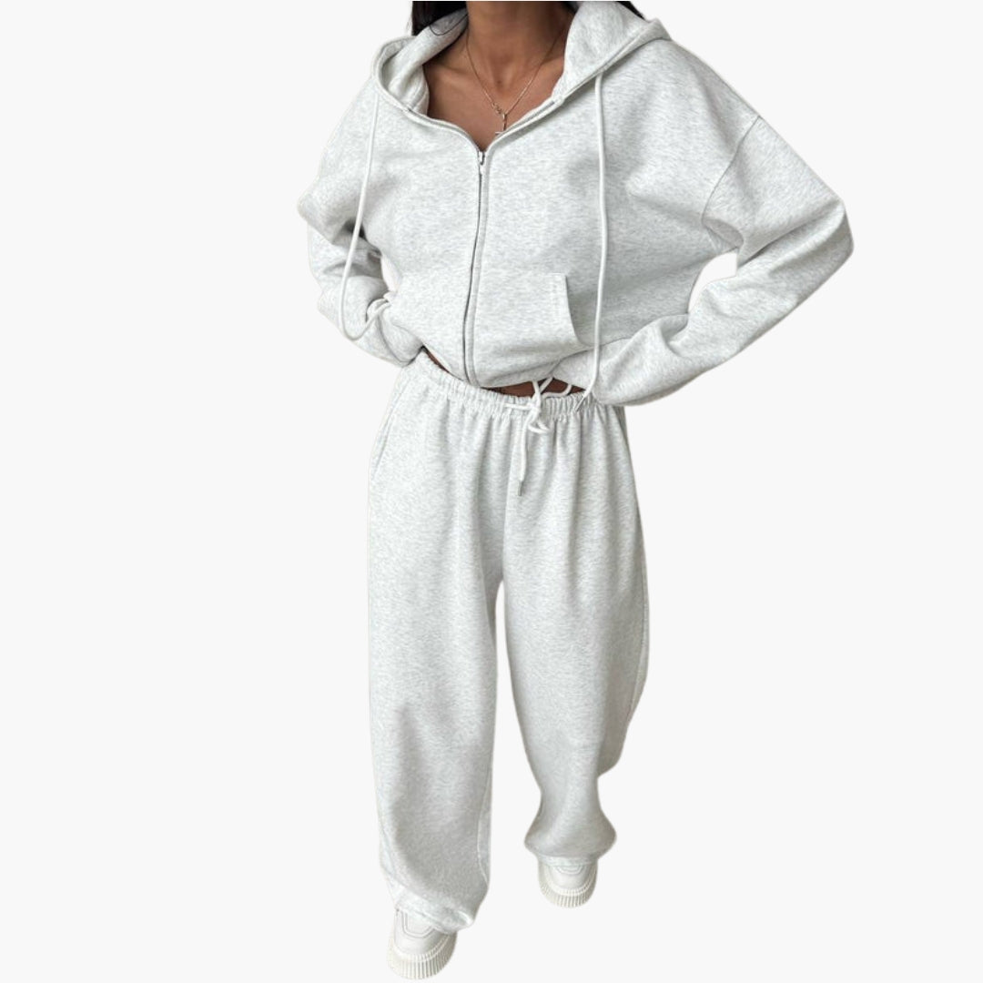 Completo sportivo donna con giacca con cappuccio