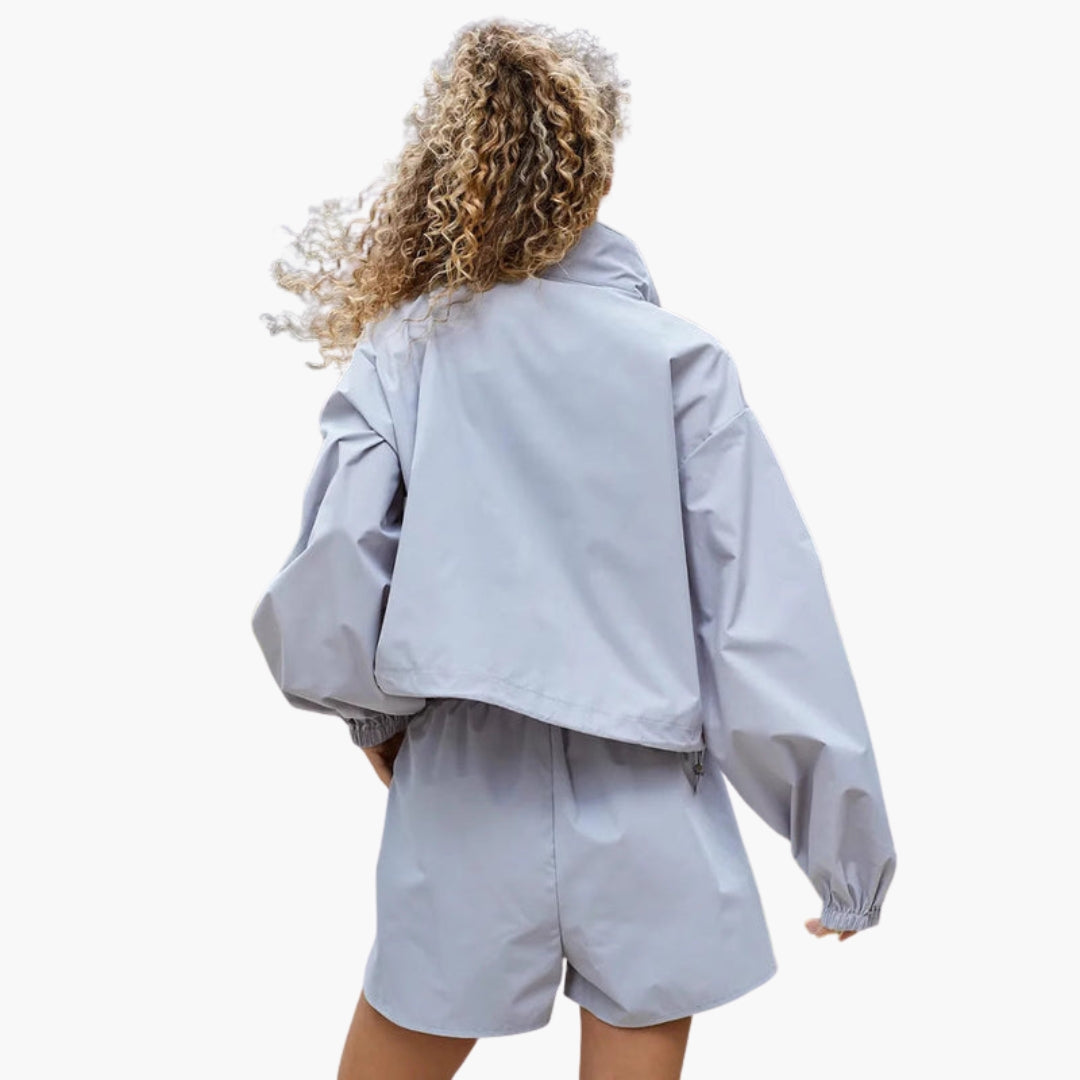Completo sportivo donna con giacca con zip