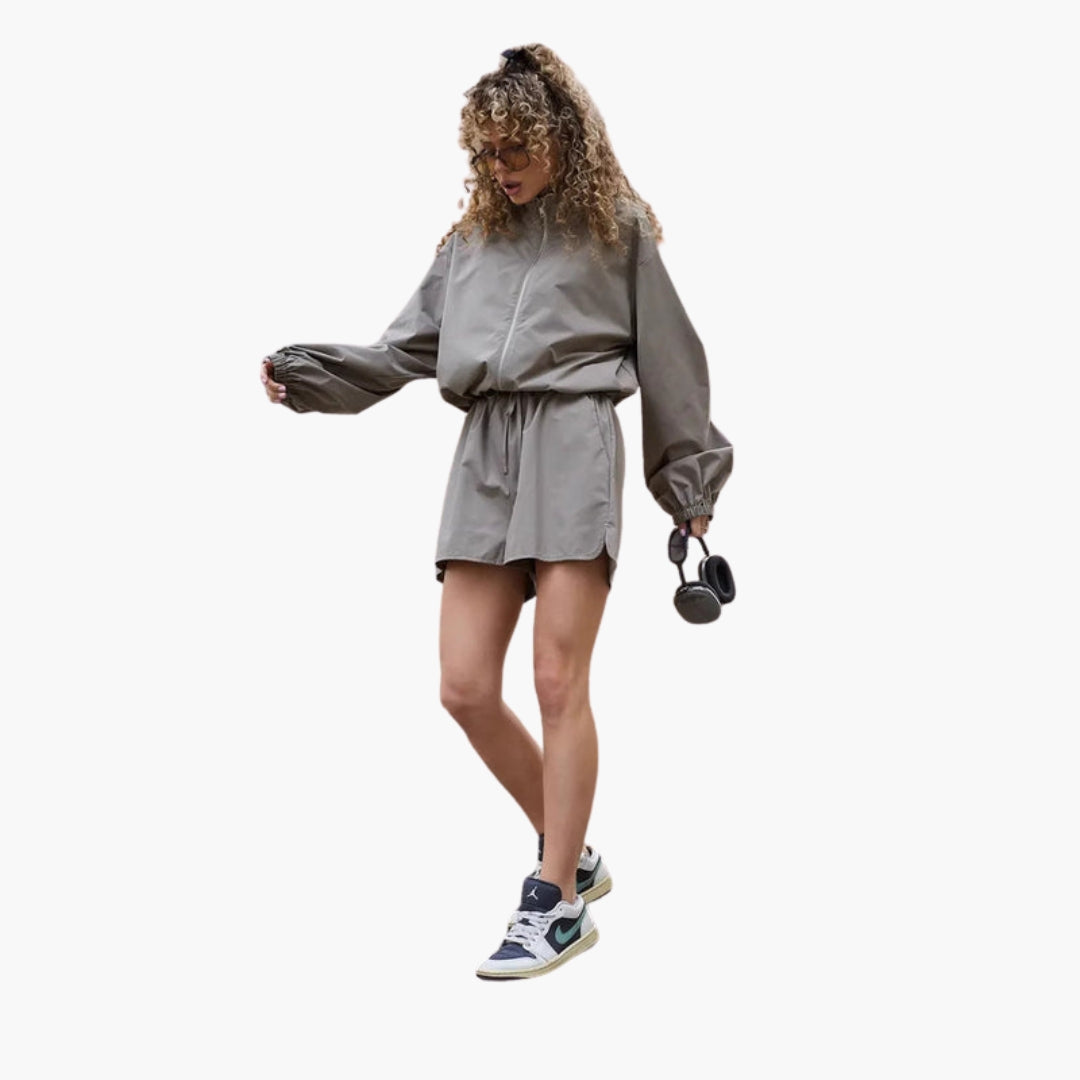 Completo sportivo donna con giacca con zip