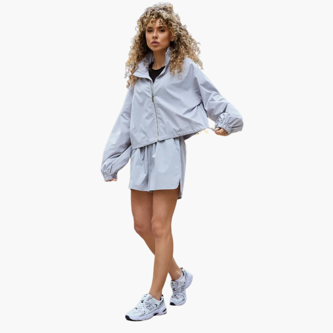 Completo sportivo donna con giacca con zip