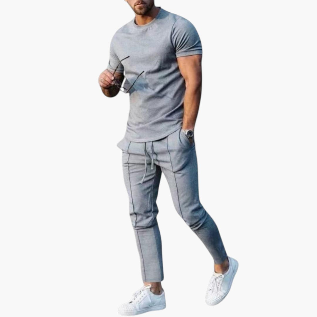 Ensemble deux pièces hommes a T shirt manches courtes