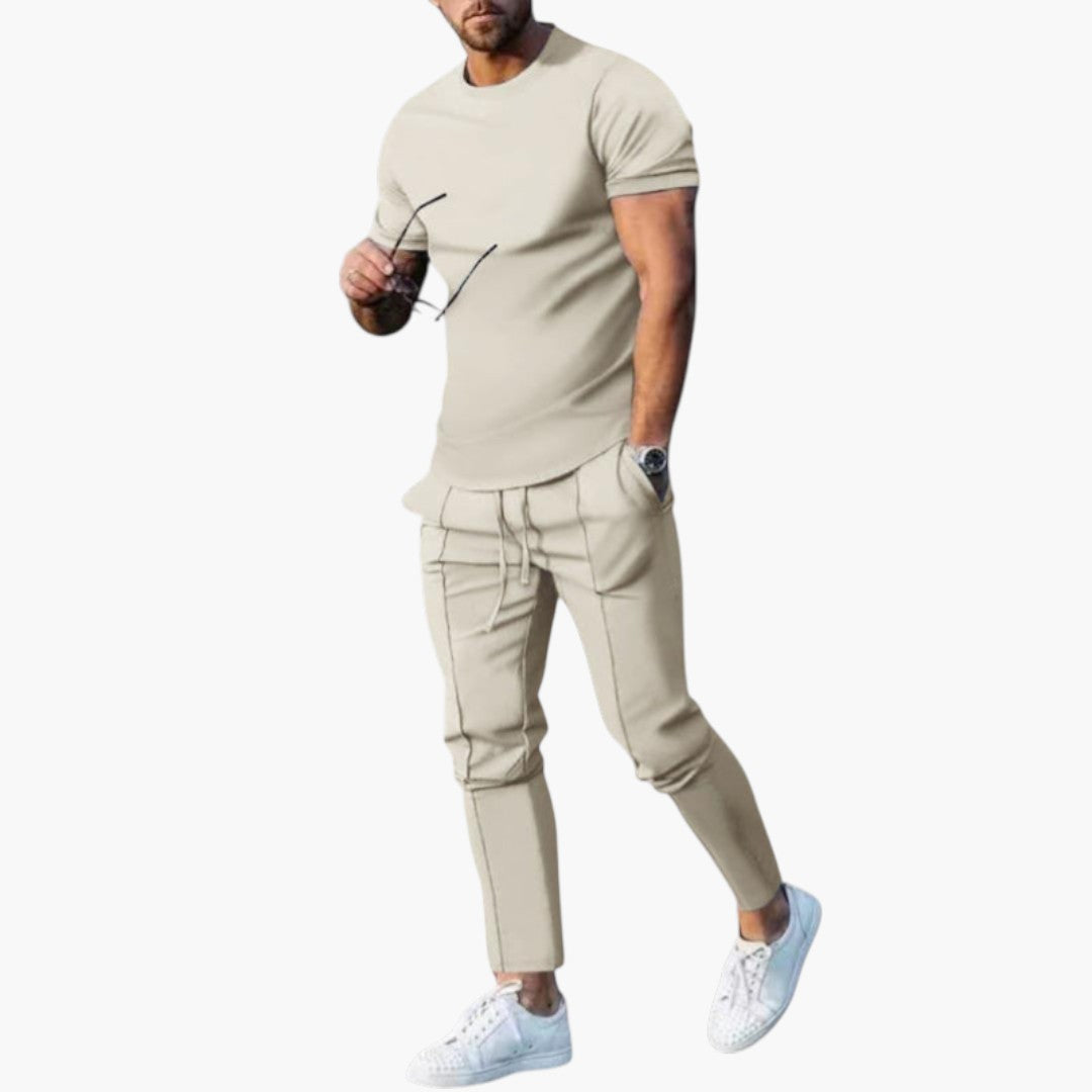 Ensemble deux pièces hommes a T shirt manches courtes