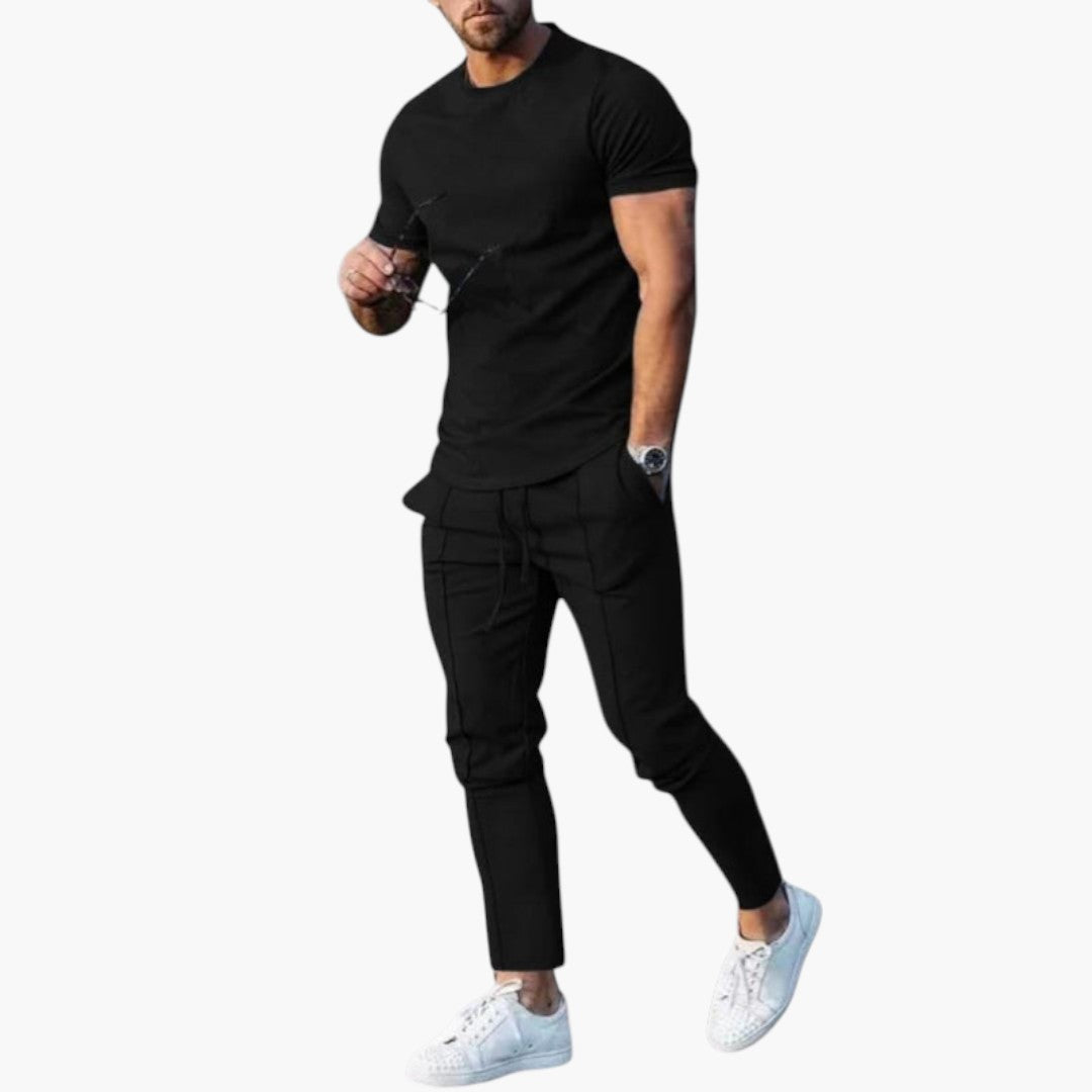 Ensemble deux pièces hommes a T shirt manches courtes