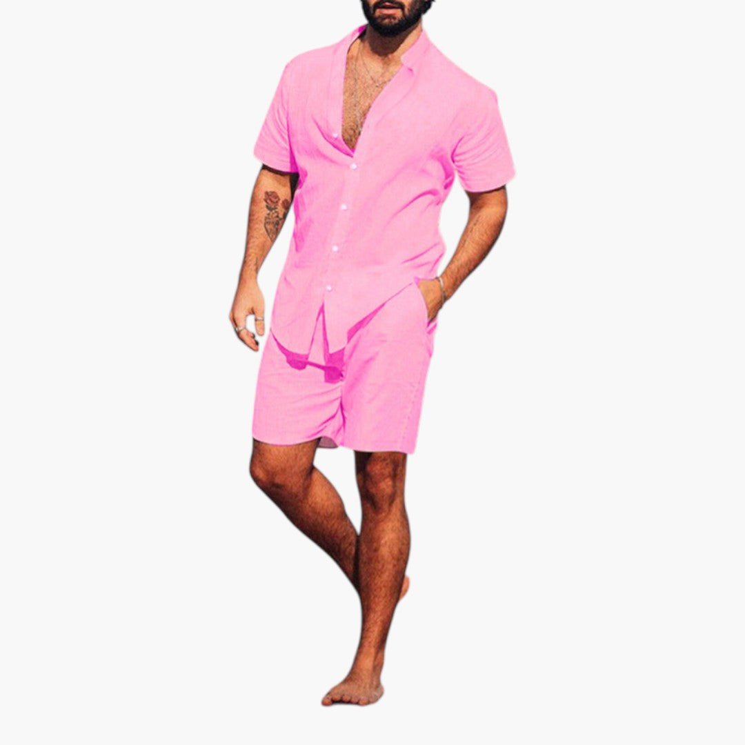 Men's short-sleeved shirt set