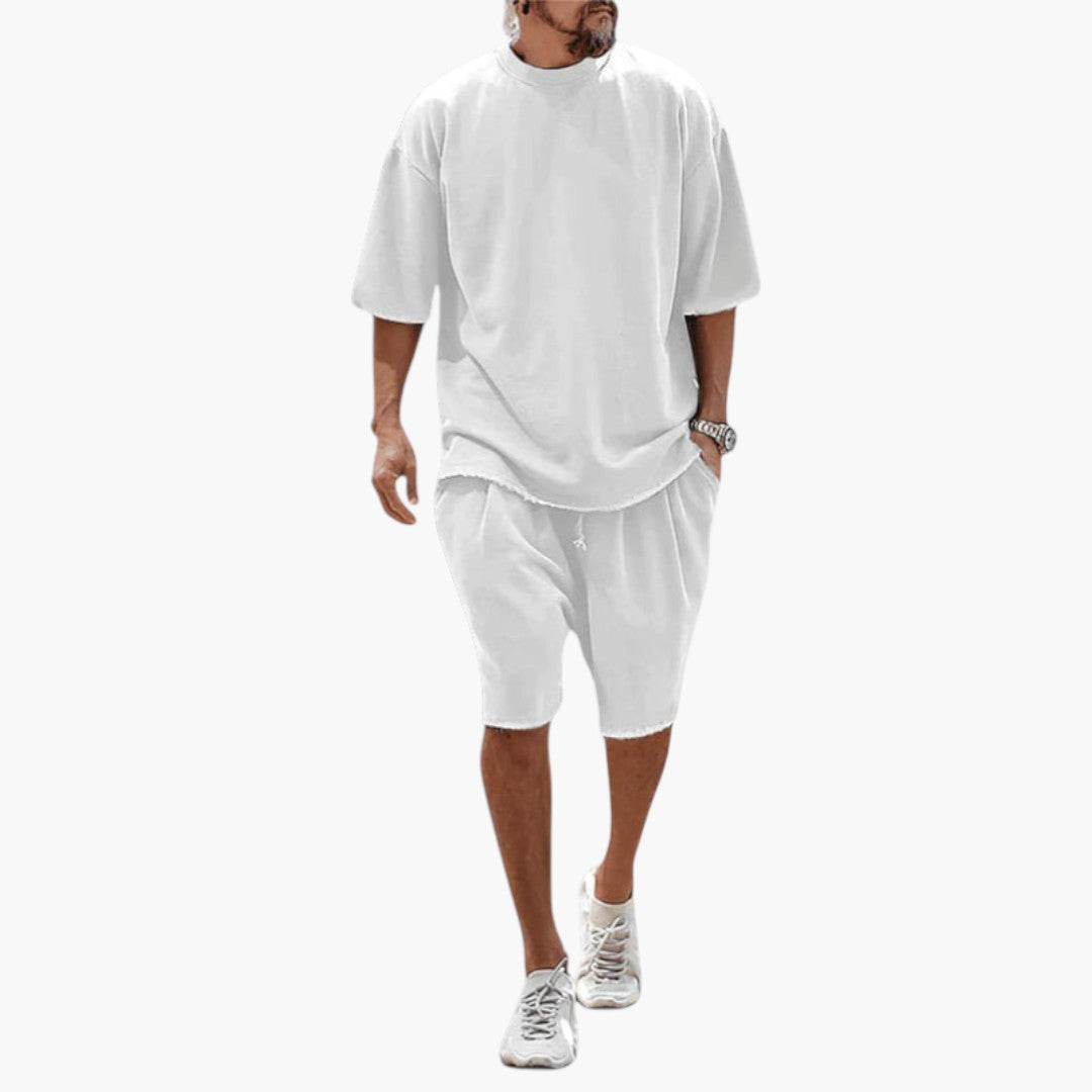 Ensemble hommes en deux pièces a chemise oversize