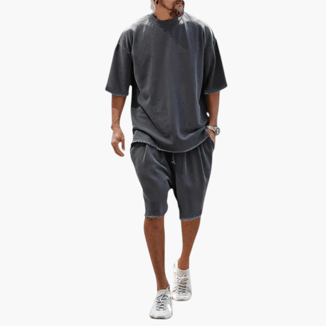 Ensemble hommes en deux pièces a chemise oversize