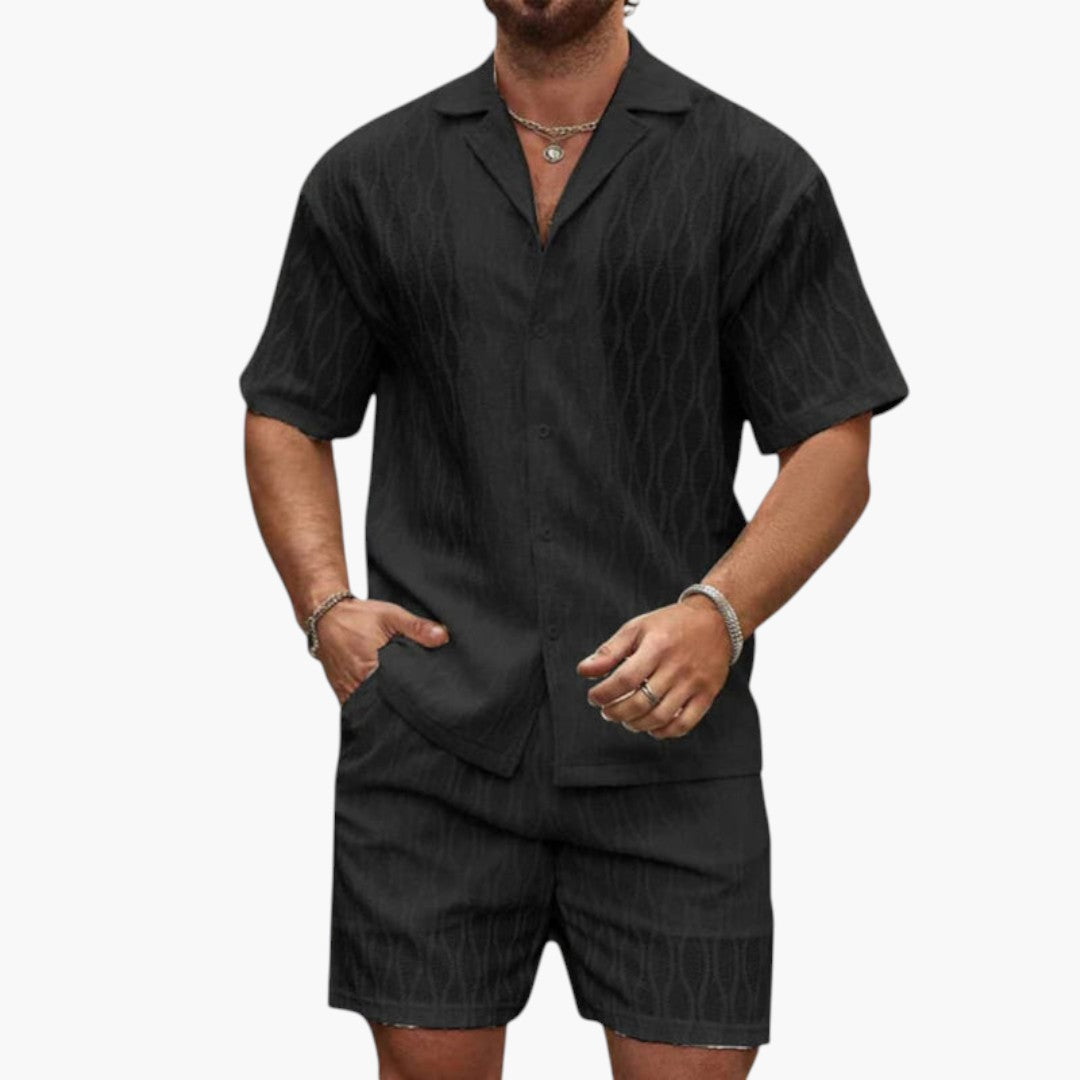 Ensemble hommes en deux pièces a shorts élastiques