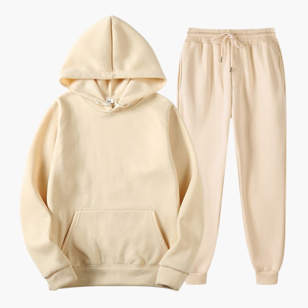Damen-Jogginganzug mit elastischem Bund und langen Ärmeln