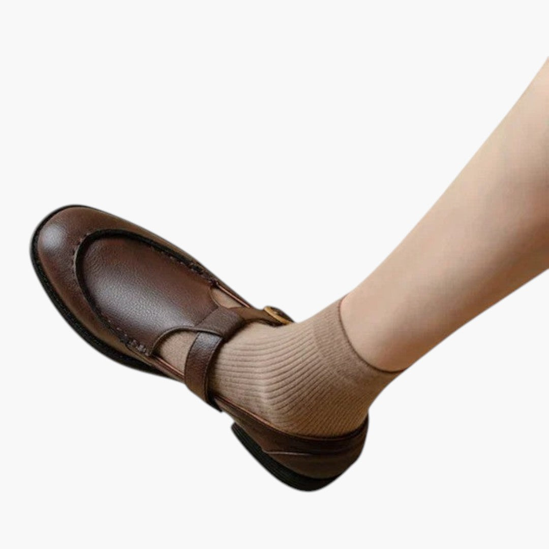 Femmes Chaussures Mary Jane a Bout Carré et Soutien Orthopédique