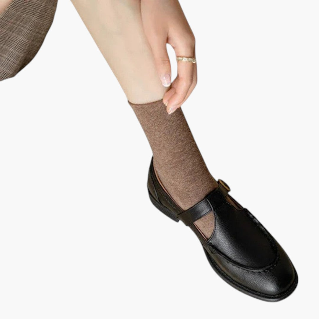 Femmes Chaussures Mary Jane a Bout Carré et Soutien Orthopédique