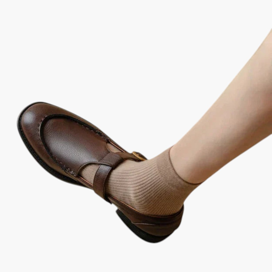 Femmes Chaussures Mary Jane avec Bride T et Talon Bas Bloc