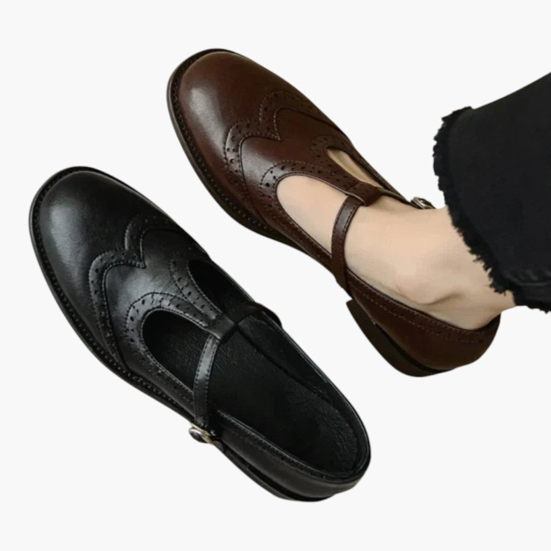 Femmes Chaussures Mary Jane avec Bride T et Talon Bas