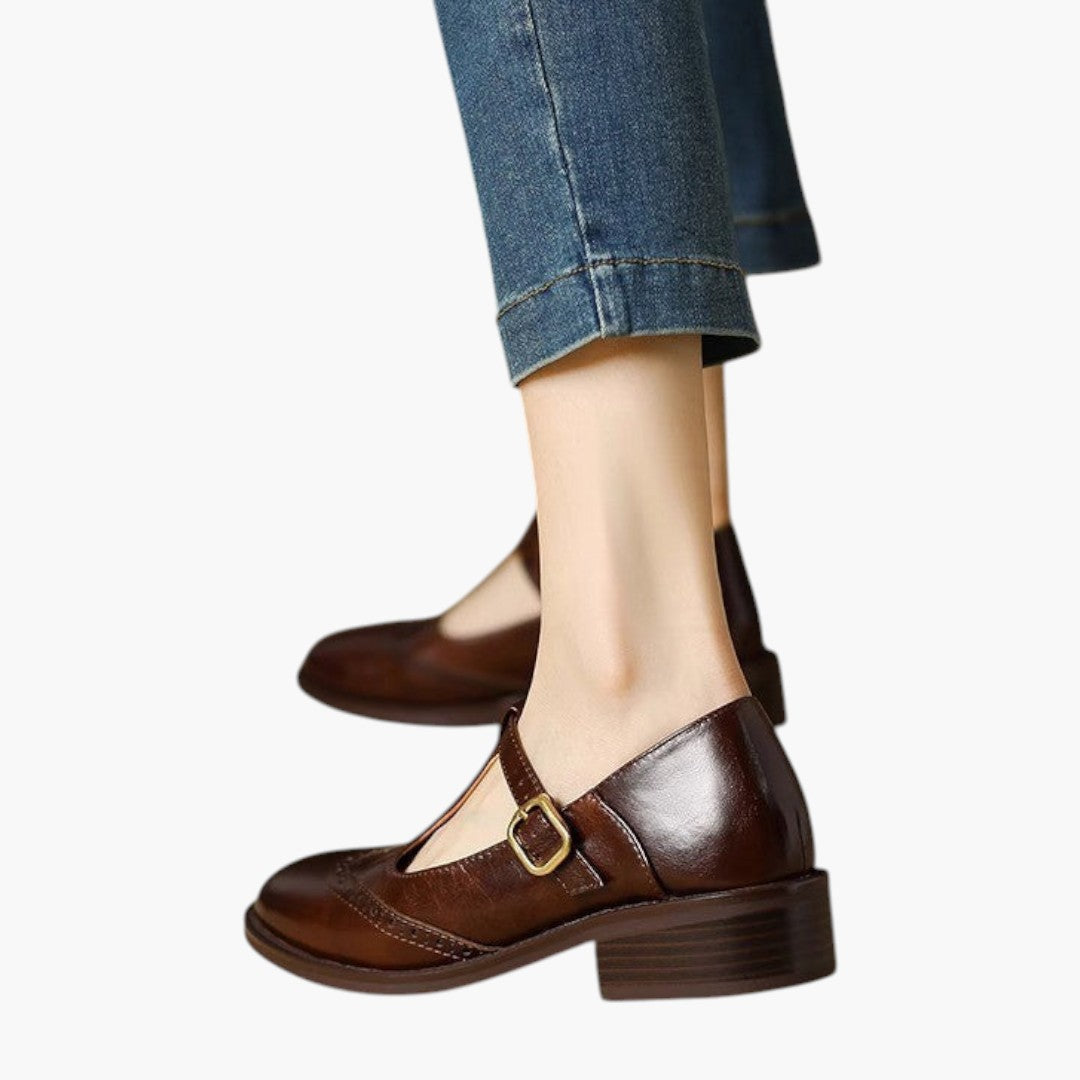 Femmes Chaussures Mary Jane avec Bride T et Talon Bloc