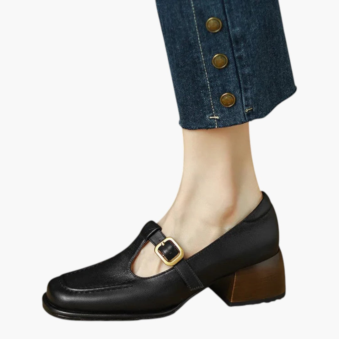 Femmes Chaussures Mary Jane a Bride T et Talon Bloc