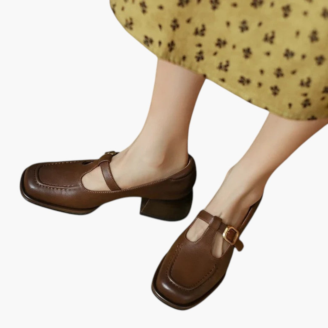 Femmes Chaussures Mary Jane a Bride T et Talon Bloc