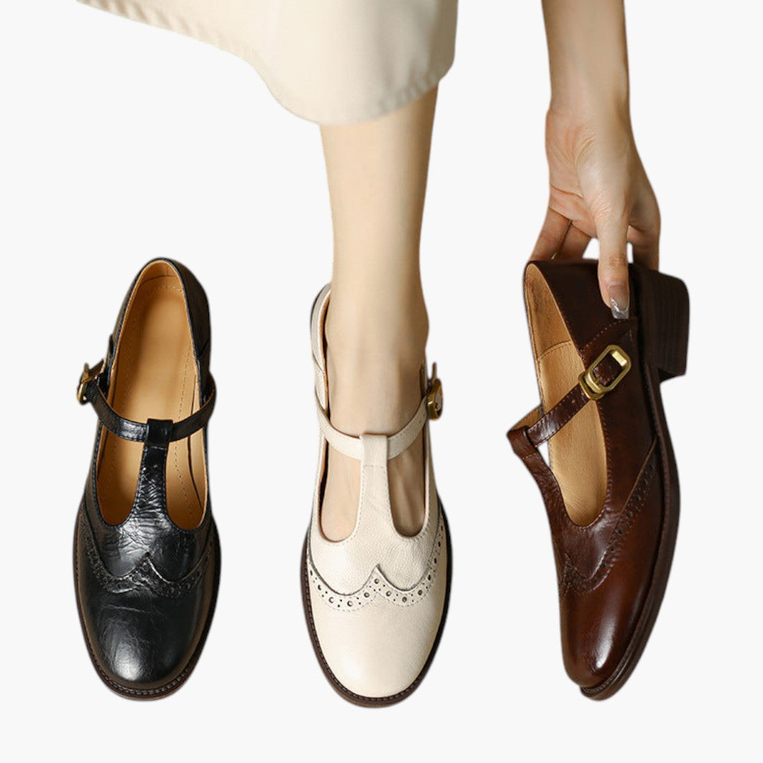 Femmes Chaussures Mary Jane avec Bride T et Talon Bloc