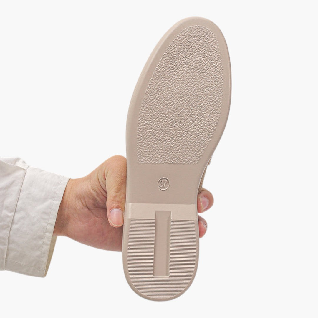 Femmes Chaussures Plates avec Tige en Tissu et Semelle Caoutchouc