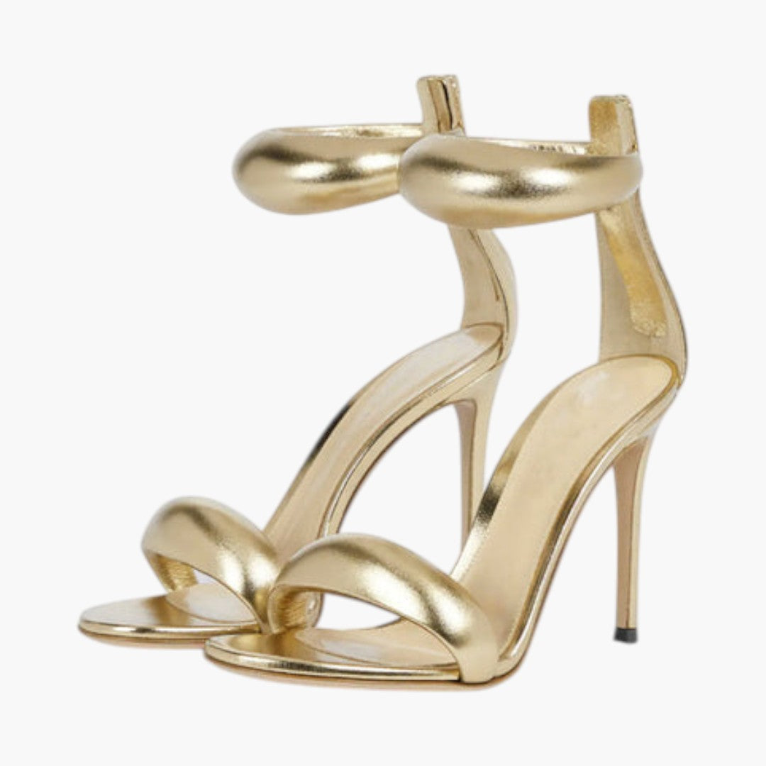 Femmes Chaussures à Talon avec Bride Cheville et Bout Ouvert