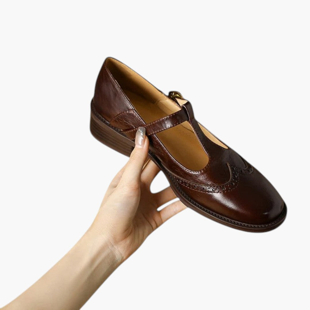 Femmes Confortables Chaussures Mary Jane a Bride et Bout Rond