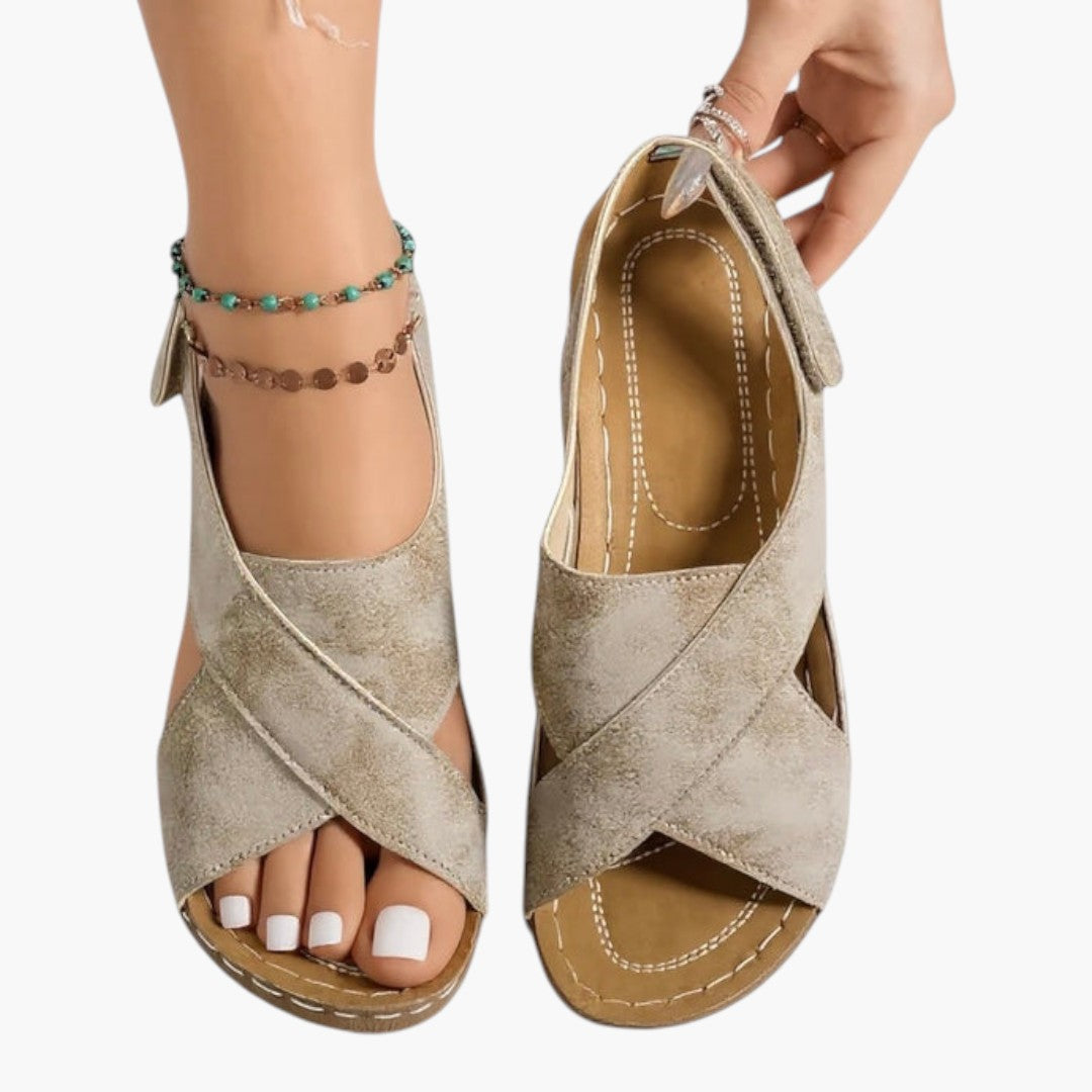 Women's Sandals with Platform Sole and Wedge Heel