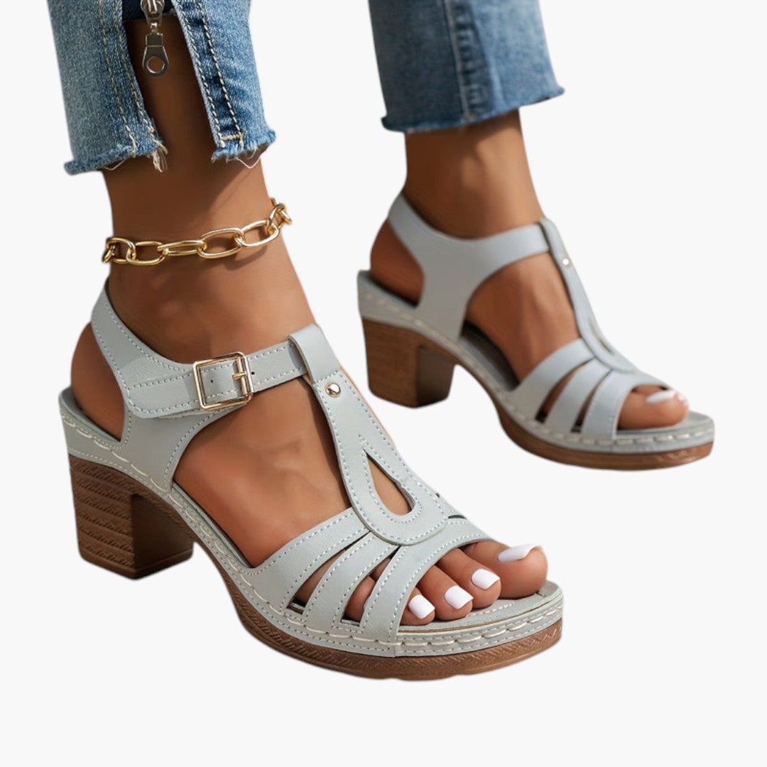 Women's padded sole block heel sandals