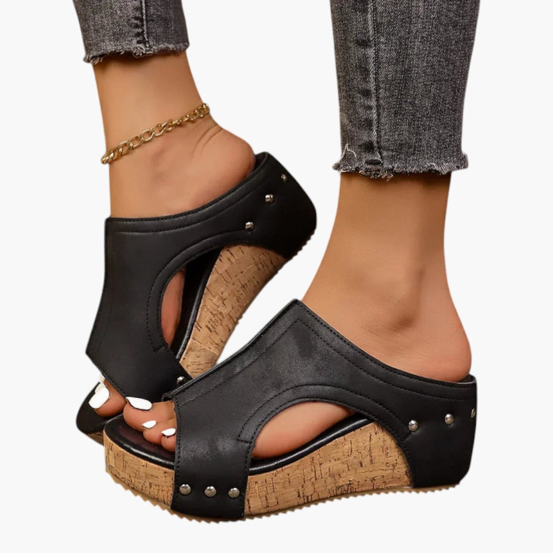 Women’s wedge sandals with straps and padded sole
