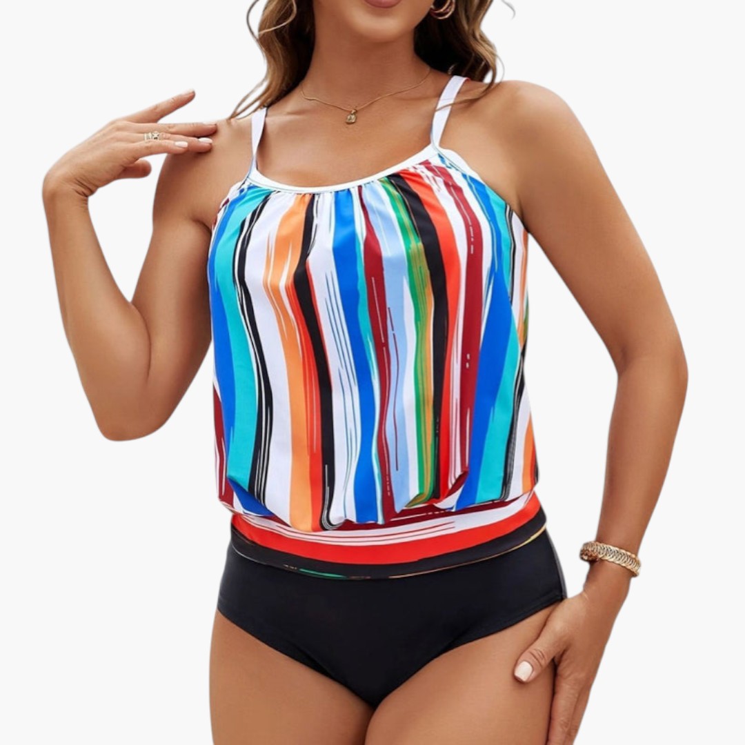 Top da bagno donna con spalline regolabili