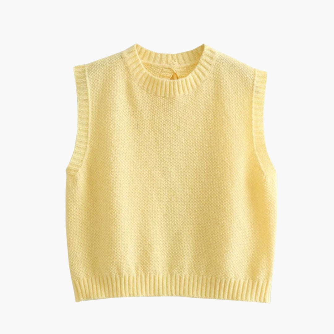 Damski sweter z dzianiny z okrągłym dekoltem