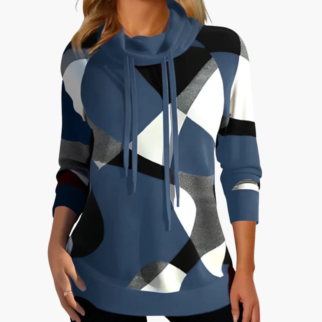 Haut femme avec design color block et surface lisse