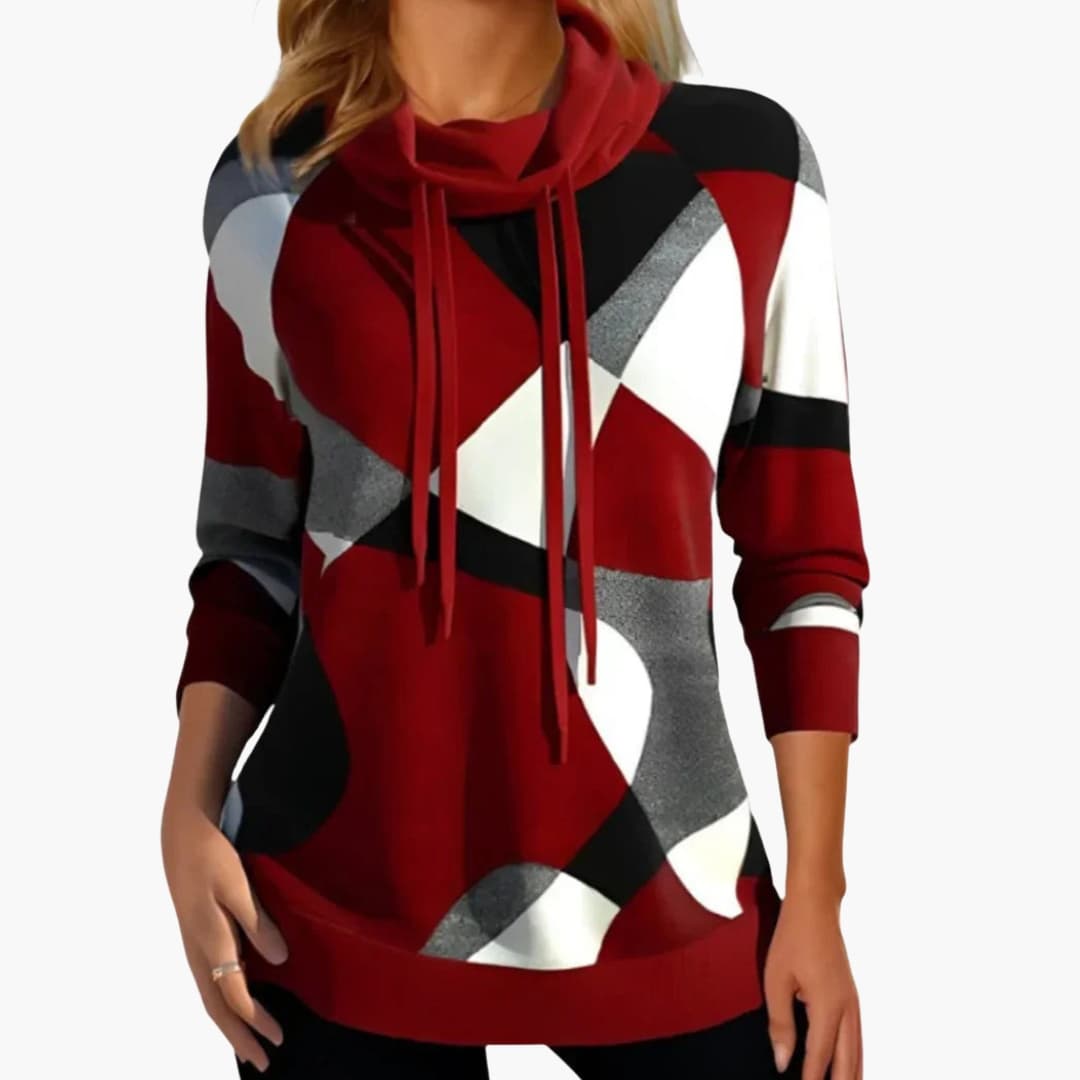 Haut femme avec design color block et surface lisse