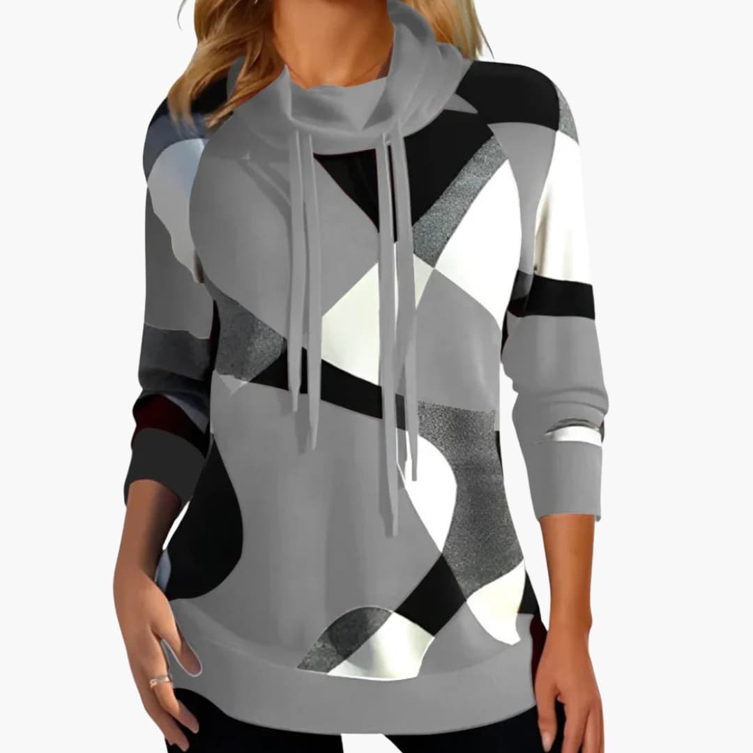Haut femme avec design color block et surface lisse