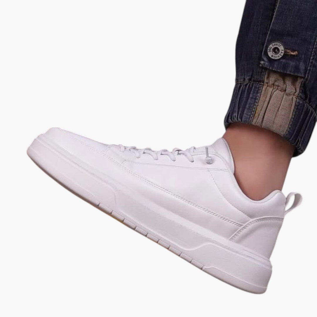 Homme Baskets Basses avec Fermeture Lacets et Semelle Épaisse