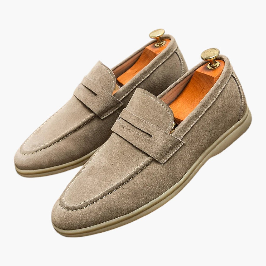 Homme Mocassins avec Tige Suédée et Fermeture Slip On