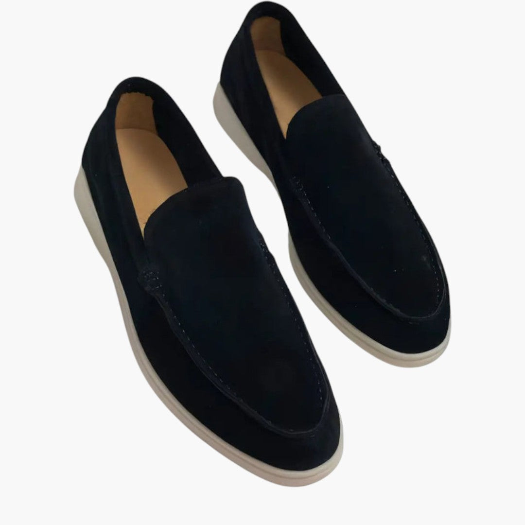 Homme Mocassins en cuir PU avec semelle souple et finition cousue