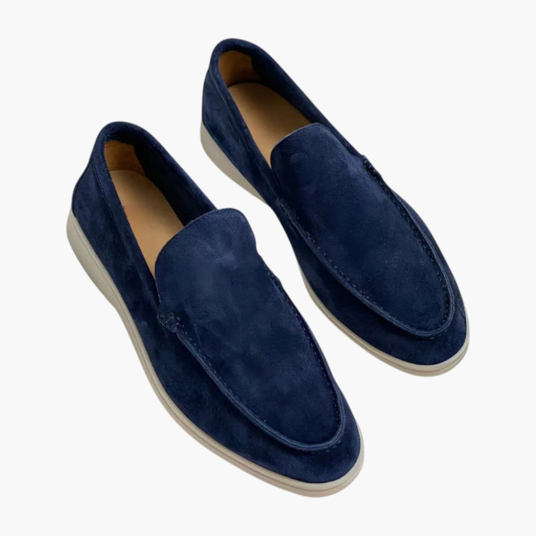 Homme Mocassins en cuir PU avec semelle souple et finition cousue