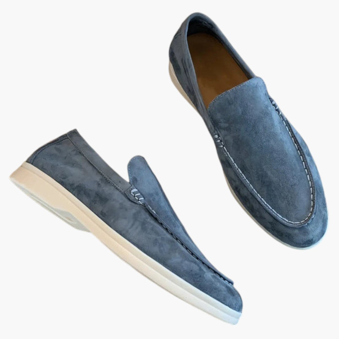 Homme Mocassins en cuir PU avec semelle souple et finition cousue