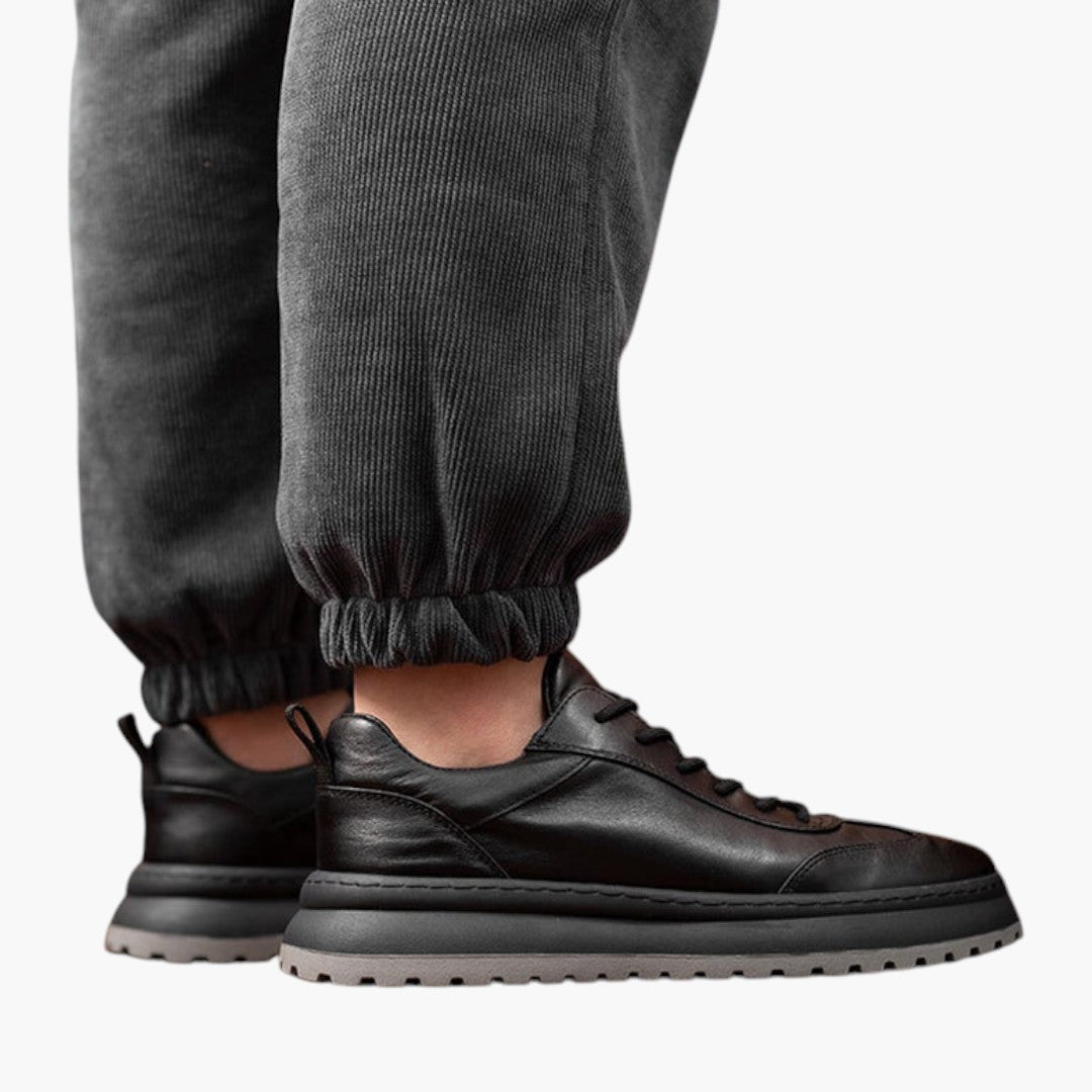 Hommes Baskets Basses avec Laçage Avant et Semelle Caoutchouc