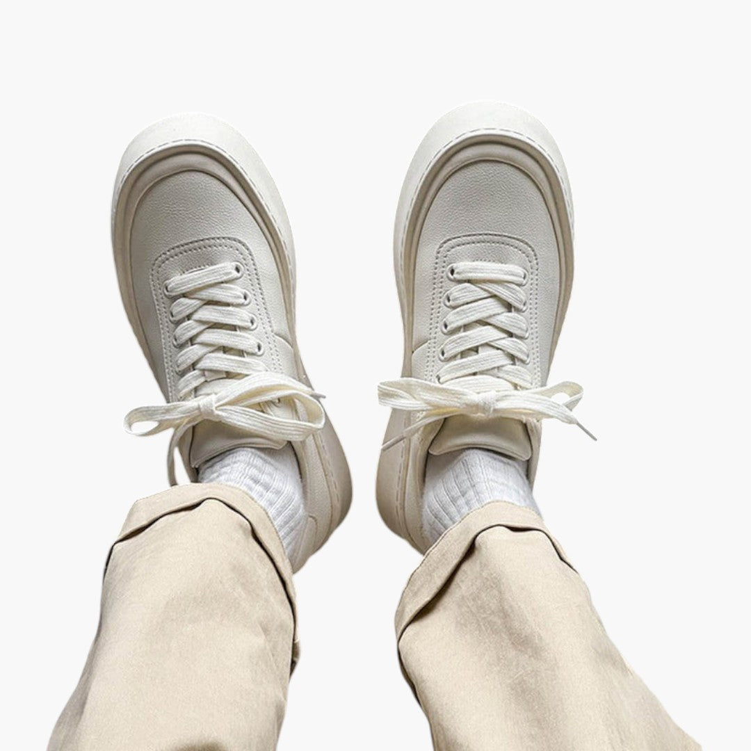 Hommes Baskets avec Tige en Cuir et Fermeture Lacets