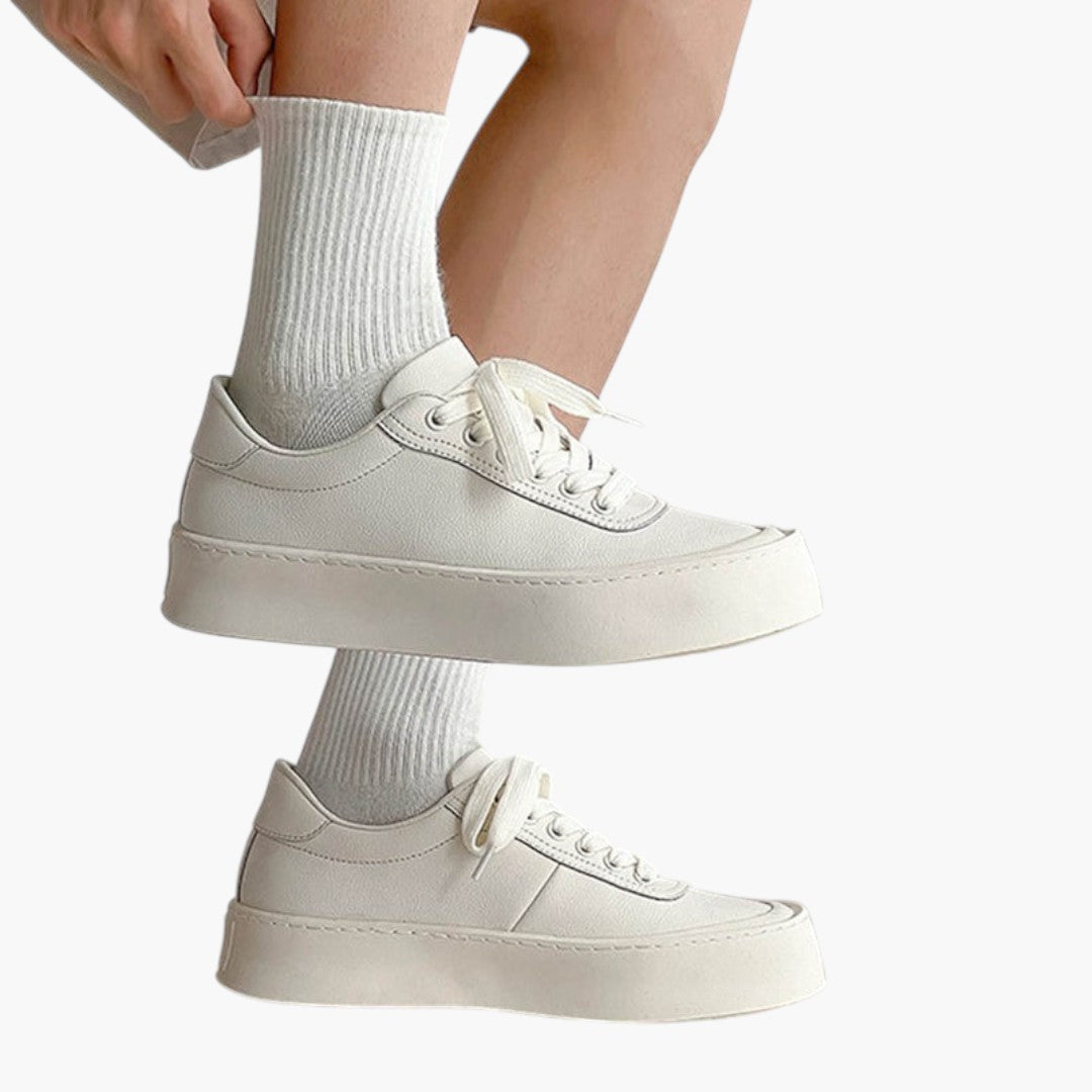 Hommes Baskets avec Tige en Cuir et Fermeture Lacets