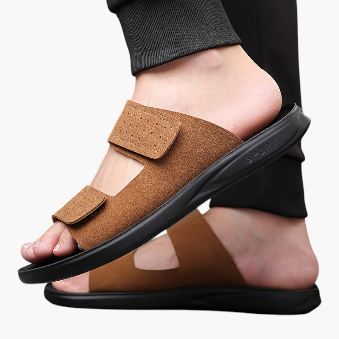 Hommes Chaussons Plates avec Dessus PU et Semelle EVA