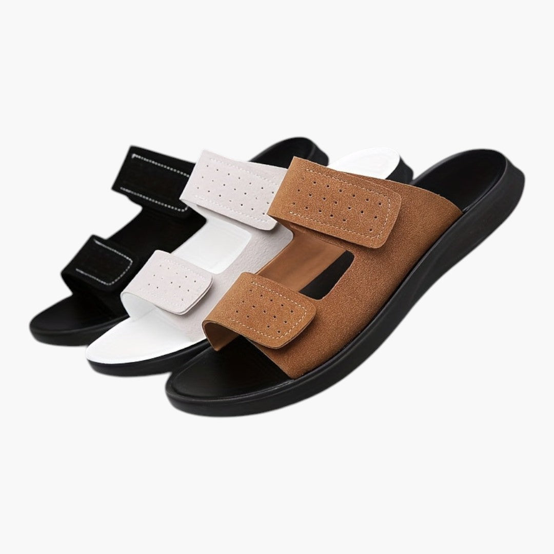 Hommes Chaussons Plates avec Dessus PU et Semelle EVA